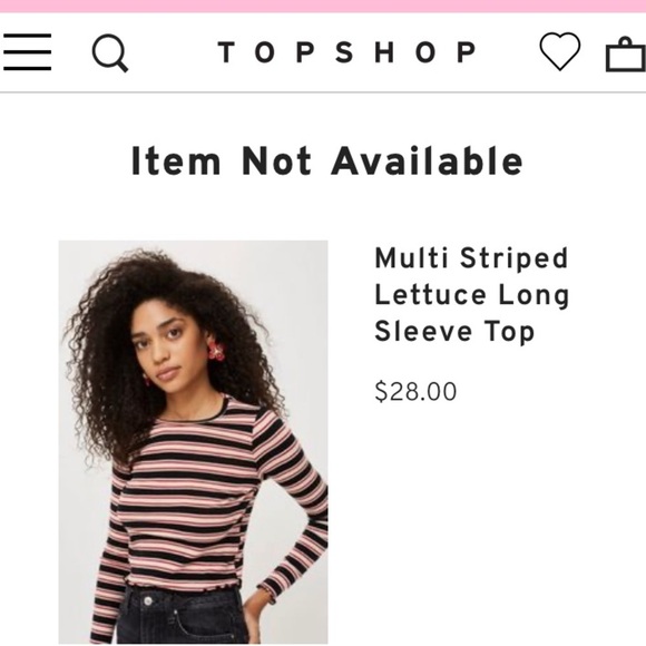 TOPSHOP Y2K Multi Striped Crop Lettuce Top Red Black Cream Size 2 - Picture 10 of 11